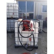 BAZIN IBC  1000 LITRI CU POMPA 12V DEBIT 55L MINUT